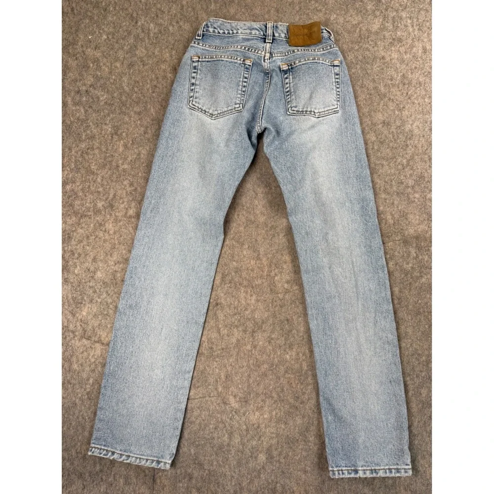 Vintage Calvin Klein High Waisted Straight Leg Jeans Light Wash Made in USA 1 24
